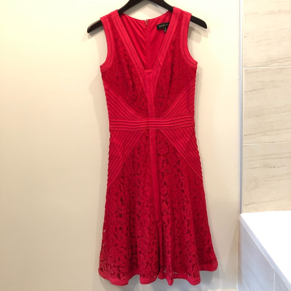 Tadashi Shoji Red Lace dress
